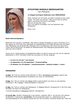 STICHTING MARIALE BEDEVAARTEN
