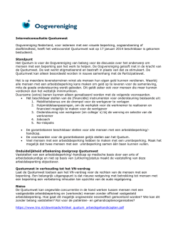 Internetconsultatie Quotumwet Oogvereniging Nederland, voor