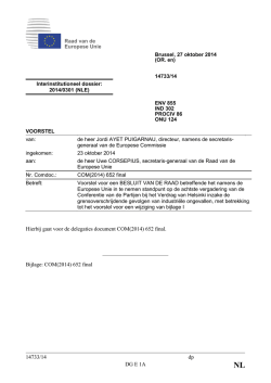 Hierbij gaat voor de delegaties document COM(2014) 652