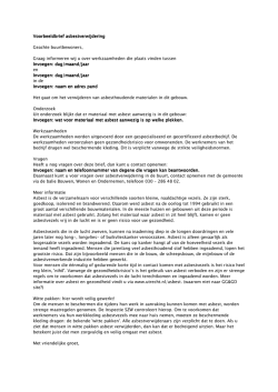 Voorbeeldbrief voor omwonenden bij