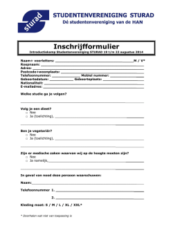 Inschrijfformulier