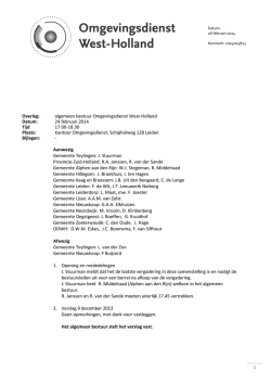 Conceptverslag AB Omgevingsdienst West