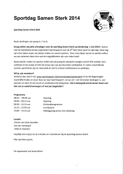 Sportdag Samen Sterk 2014