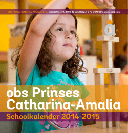 Kalender PCA 2014-201 - Openbare basisschool Prinses Catharina