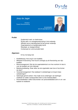 CV Joop de Jager 2014