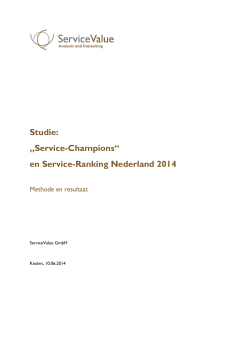 Studie: „Service-Champions“ en Service-Ranking