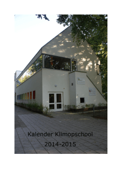 Kalender Klimopschool 2014-2015