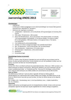 Jaarverslag ANOG 2013