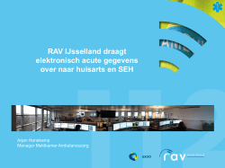 RAV IJsselland draagt elektronisch acute gegevens over