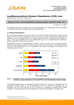 Inschatting stikstofbemestingsadviezen wintertarwe 2014