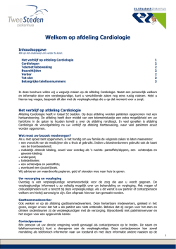 Welkom op afdeling Cardiologie (49 kB)