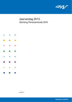 Jaarverslag 2013 (PDF) - Stichting Pensioenfonds DHV