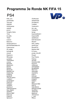 Programma 3e Ronde NK FIFA 15