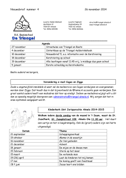 AA Nieuwsbrief 26 november 2014