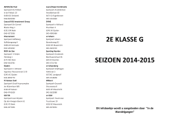 Programmaboekje Tweede klasse G seizoen 2014/2015