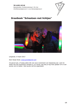 Draaiboek &ldquo;Schaatsen met lichtjes&rdquo;