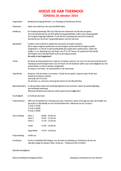 Info Hoeve de Aar 2014 - Bowling vereniging Heerlen