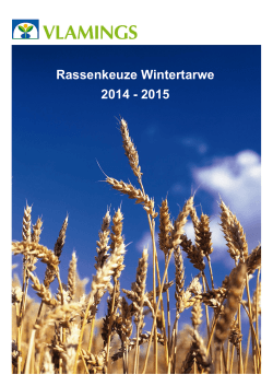 Rassenkeuze Wintertarwe 2014 - 2015