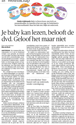 Je baby kan lezen, belooft de dvd. Geloof het m aar niet