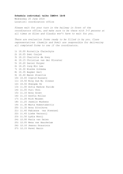Schedule individual talks IAMOvt 1A+B Wednesday 25 June