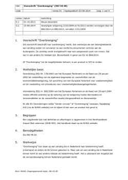 INV VS 08 Overbrenging v2 - Voedsel en Waren Autoriteit