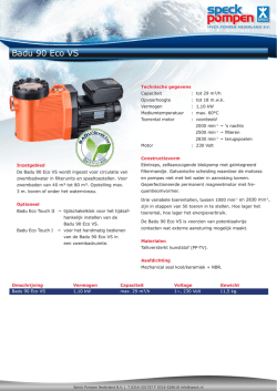 Badu 90 Eco VS - Speck Pompen Nederland BV