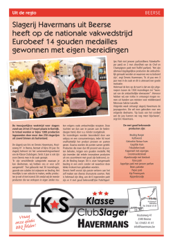 lees meer in de krant - Klasseslager Havermans Beerse