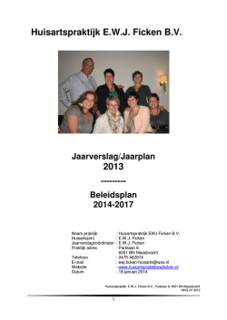 Huisartspraktijk E.W.J. Ficken B.V. 2013