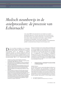 Medisch steunbewijs in de asielprocedure: de processie van