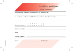 Intrekking machtiging
