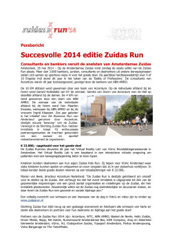 Succesvolle 2014 editie Zuidas Run