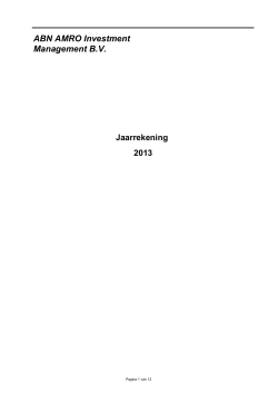 Jaarrekening 2013 - ABN AMRO Markets
