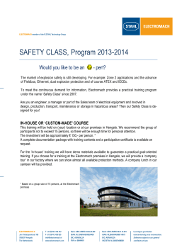 SAFETY CLASS, Program 2013-2014