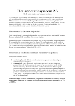 Het annotatiesysteem 2.3 - ASO Scheppers in Mechelen
