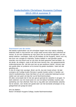 juli 2014 nr.5 - Christiaan Huygens College