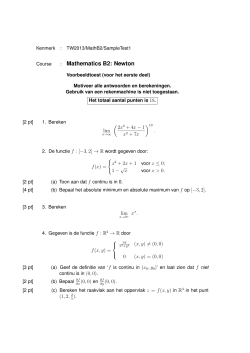 : Mathematics B2: Newton