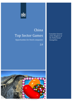 China Top Sector Games Opportunity Report CG GZ 20141023