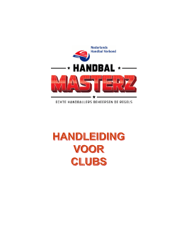 140701 HandbalMasterz Handleiding Clubs