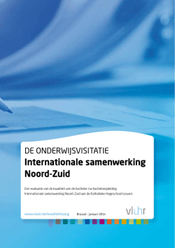 Internationale samenwerking Noord-Zuid