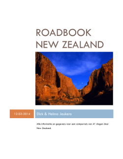 Roadbook New Zealand - De Nieuw Zeeland