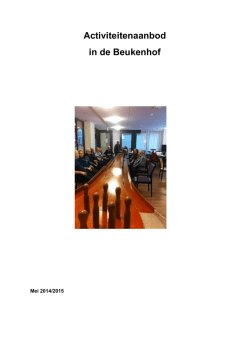 Dit is de activiteitenbrochure van Beukenhof