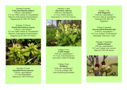 Jaarprogramma 2015 Plantenwerkgroep
