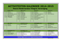 Agenda - NNVV | Noord Nederlandse Vliegvis Vereniging