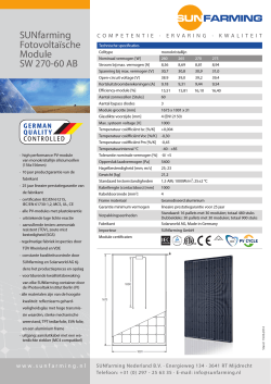 SUNfarming Fotovoltaïsche Module SW 270
