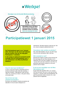 Participatiewet 1 januari 2015 leaflet SW QenA versie 1.0