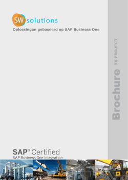 Brochure SAP Business One voor Project industrie