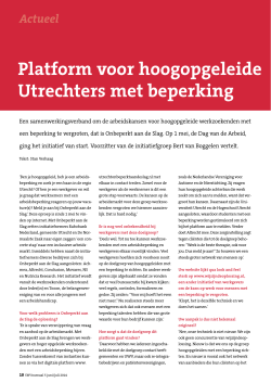 Platform voor hoogopgeleide Utrechters met beperking