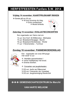 HERFSTFEESTEN Fanfare S.W. 2014