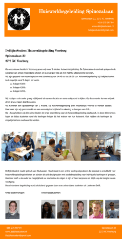 Huiswerkbegeleiding Spinozalaan
