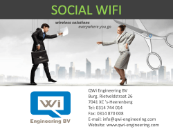 SOCIAL WIFI - QWi Engineering BV